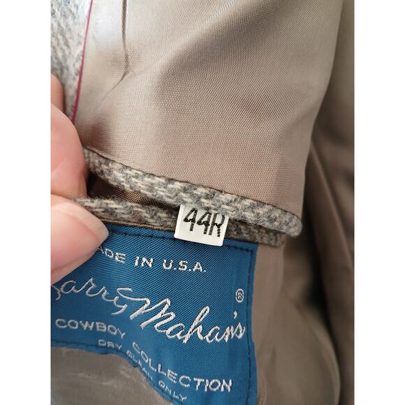 Vintage Larry Mahan's Cowboy Collection Gray Wool Blazer - Picture 5 of 6